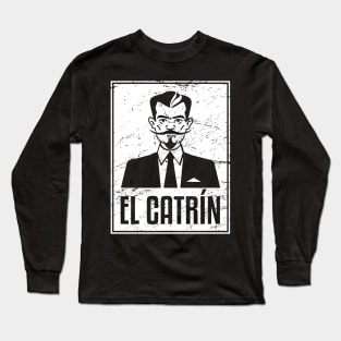 EL Catrin | Loteria Mexican Tarot Card Long Sleeve T-Shirt